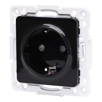 Aigostar - Tomada doméstica sem moldura SCHUKO 250V preta