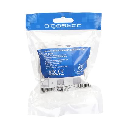 Aigostar - Tomada doméstica sem moldura SCHUKO 250V preta