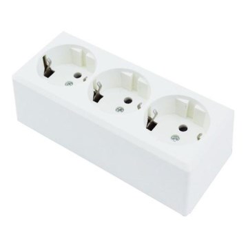Aigostar - Tomada doméstica tripla SCHUKO 250 V / 16 A