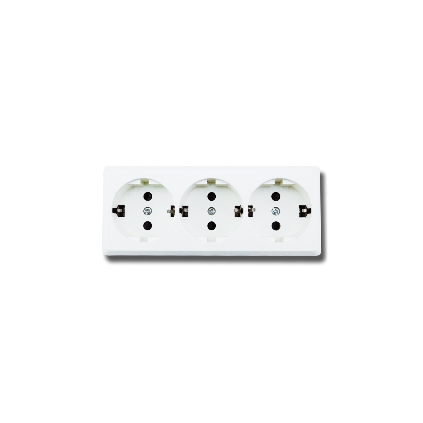 Aigostar - Tomada doméstica tripla SCHUKO 250 V / 16 A