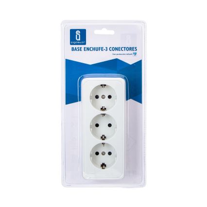 Aigostar - Tomada doméstica tripla SCHUKO 250 V / 16 A