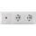 Aigostar - Tomada Ethernet e 2x tomadas SCHUKO com moldura branca