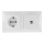 Aigostar - Tomada Ethernet e tomada SCHUKO com moldura, branca