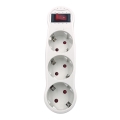 Aigostar - Tomada múltipla com interruptor 3x16A/230V SCHUKO