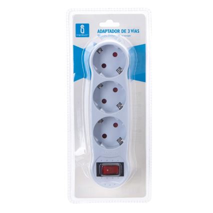 Aigostar - Tomada múltipla com interruptor 3x16A/230V SCHUKO
