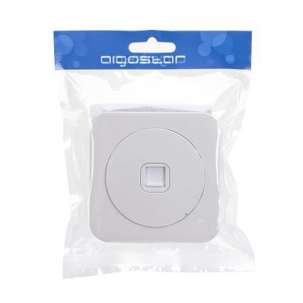 Aigostar - Tomada telefónica com moldura branca