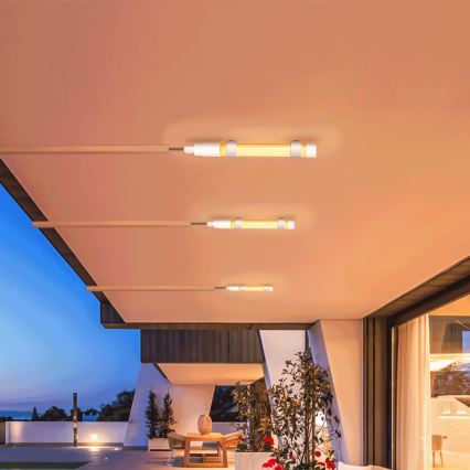 Aigostar - Tubo LED Regulável com Painel Solar LED/3,2V 3000K/4000K/6500K IP65 5000 mAh + comando à distância