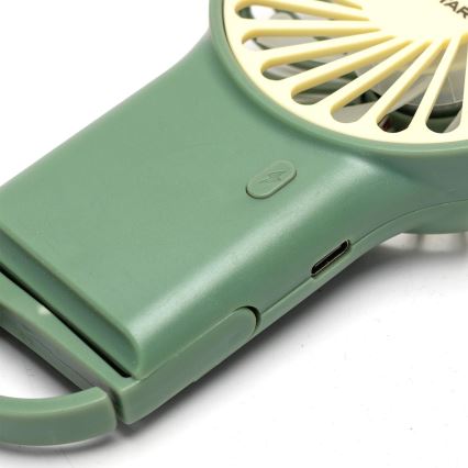 Aigostar - Ventilador de bolso recarregável 4W/5V 500 mAh USB verde