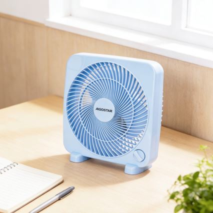 Aigostar - Ventilador de mesa 30W/230V azul