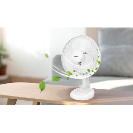 Aigostar - Ventilador de mesa 35W/230V 34 cm branco