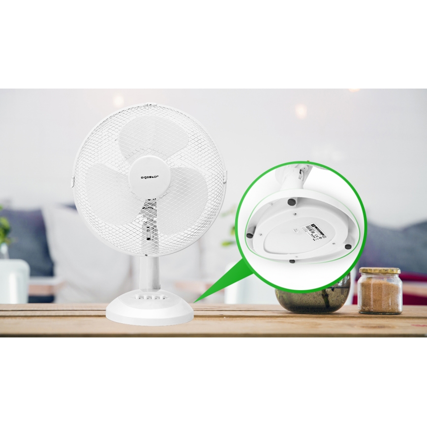 Aigostar - Ventilador de mesa 35W/230V 34 cm branco