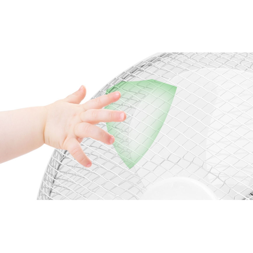 Aigostar - Ventilador de mesa 35W/230V 34 cm branco