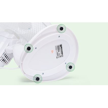 Aigostar - Ventilador de mesa 40W/230V branco
