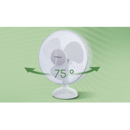 Aigostar - Ventilador de mesa 50W/230V branco