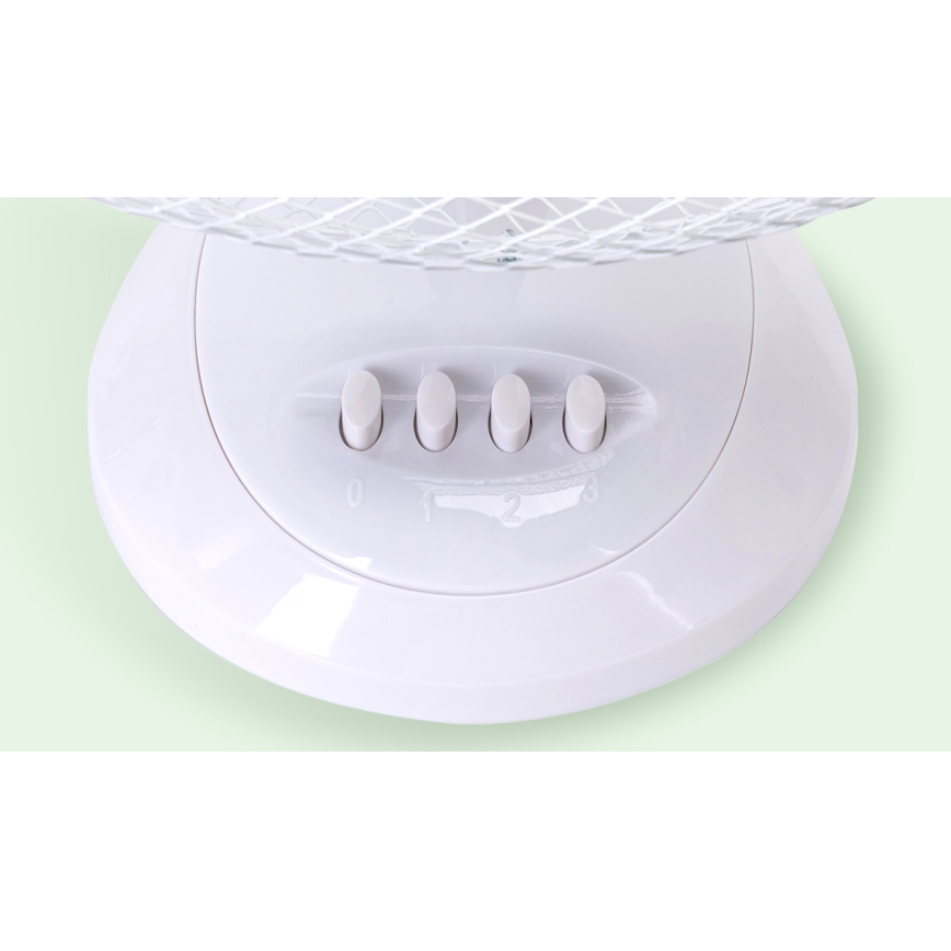 Aigostar - Ventilador de mesa 50W/230V branco