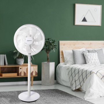 Aigostar - Ventilador de pé 2 em 1 45W/230V 110 cm branco
