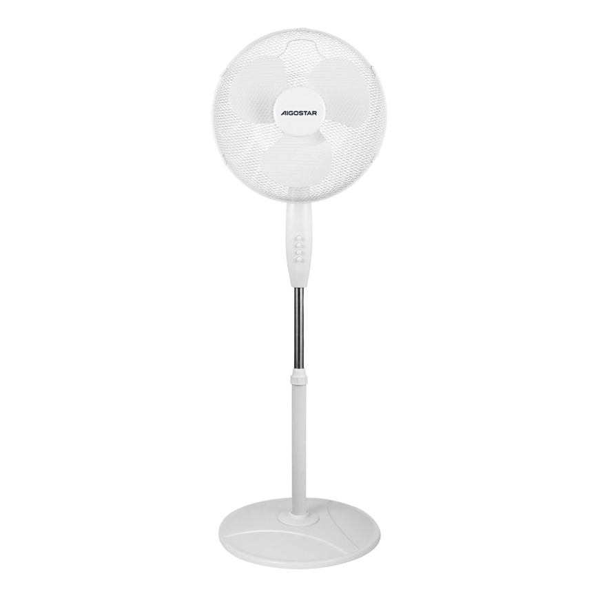Aigostar - Ventilador de pé 40W/230V 123 cm branco