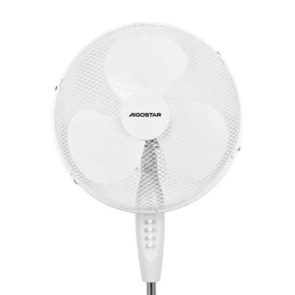 Aigostar - Ventilador de pé 40W/230V 123 cm branco