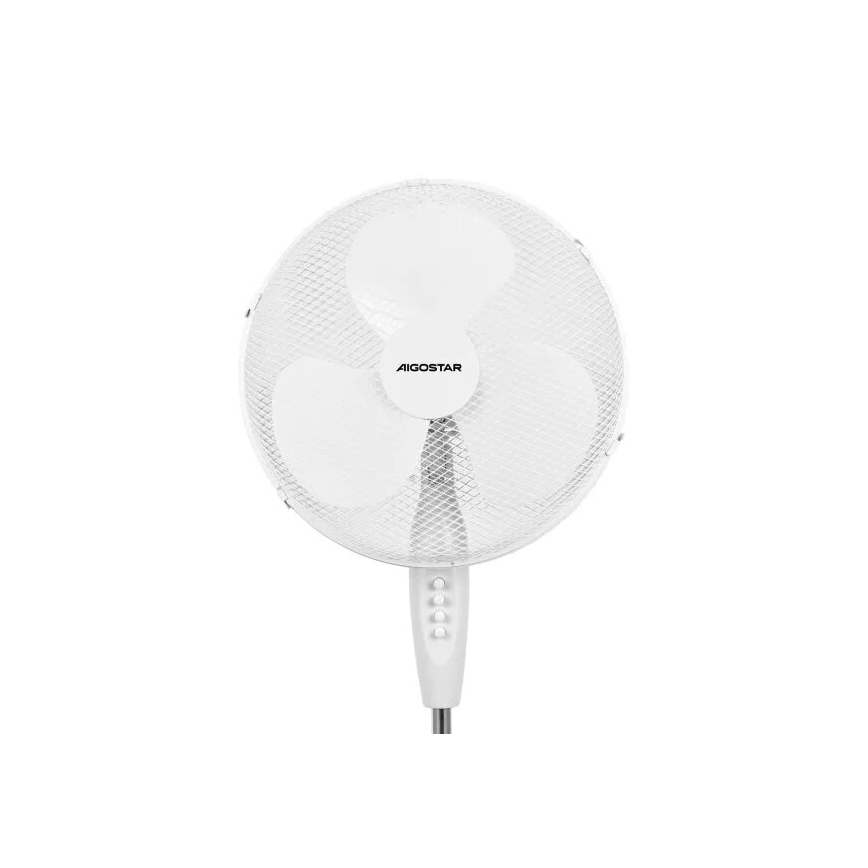 Aigostar - Ventilador de pé 40W/230V 123 cm branco