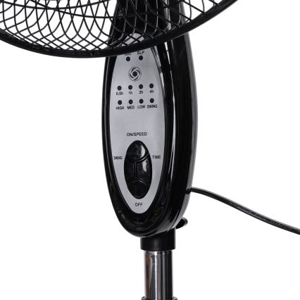 Aigostar - Ventilador de pé 55W/230V 130 cm preto + controlo remoto