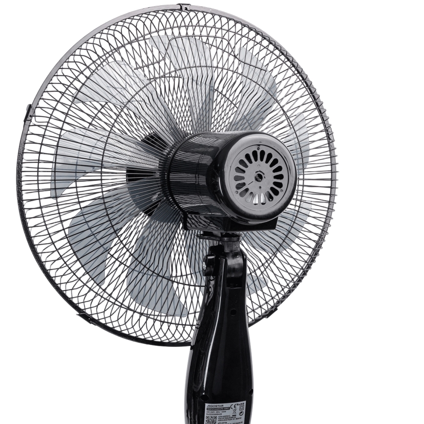 Aigostar - Ventilador de pé 55W/230V 130 cm preto + controlo remoto