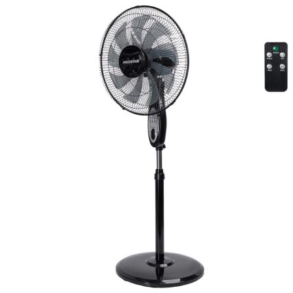 Aigostar - Ventilador de pé 55W/230V 130 cm preto + controlo remoto