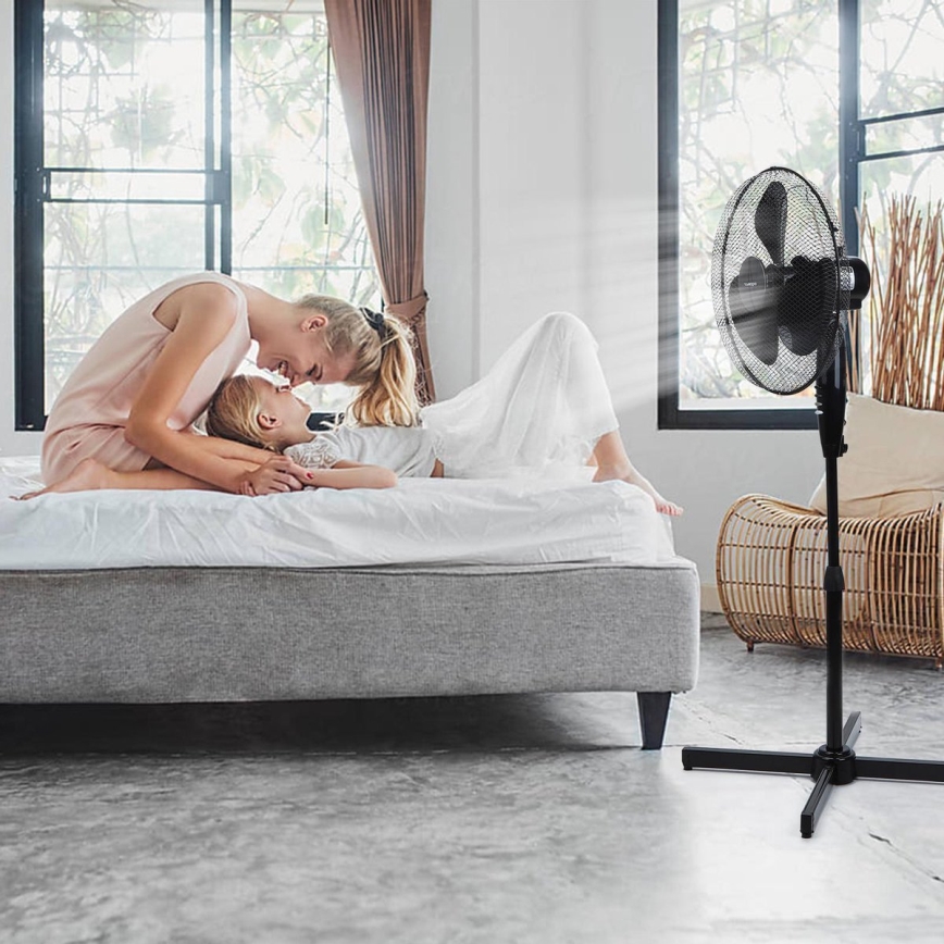 Aigostar - Ventilador de pie 40W/230V 120 cm negro