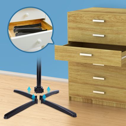 Aigostar - Ventilador de pie 40W/230V 120 cm negro