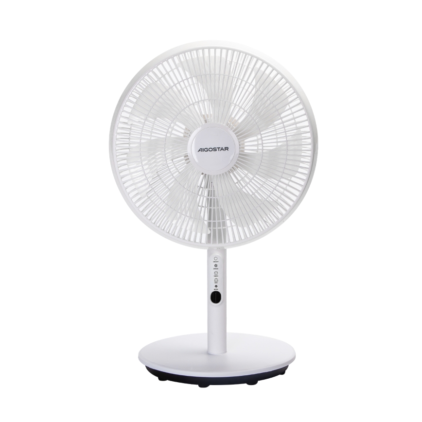 Aigostar - Ventilador de pie 2 en 1 45W/230V blanco + mando a distancia
