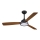 Aigostar - Ventilador de teto LED regulável LED/20W/230V 2700-6500K 132cm marrom + controlo remoto