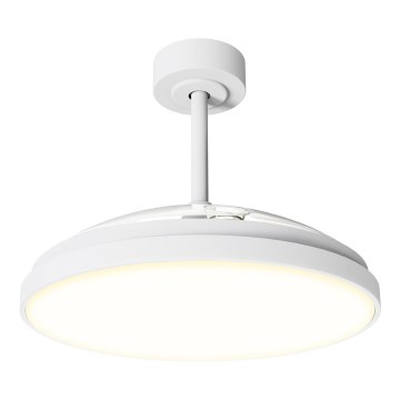Aigostar - Ventilador de teto LED regulável LED/50W/230V 2700–6500K Ø106 cm branco + comando remoto