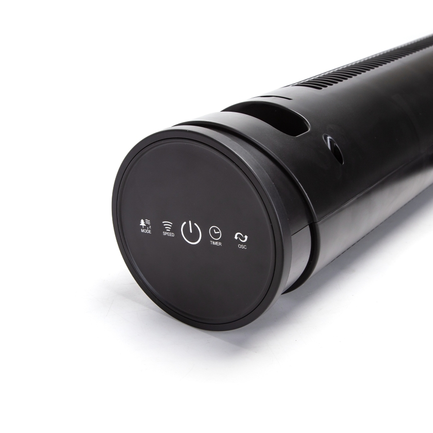 Aigostar - Ventilador de coluna 45W/230V preto + comando à distância