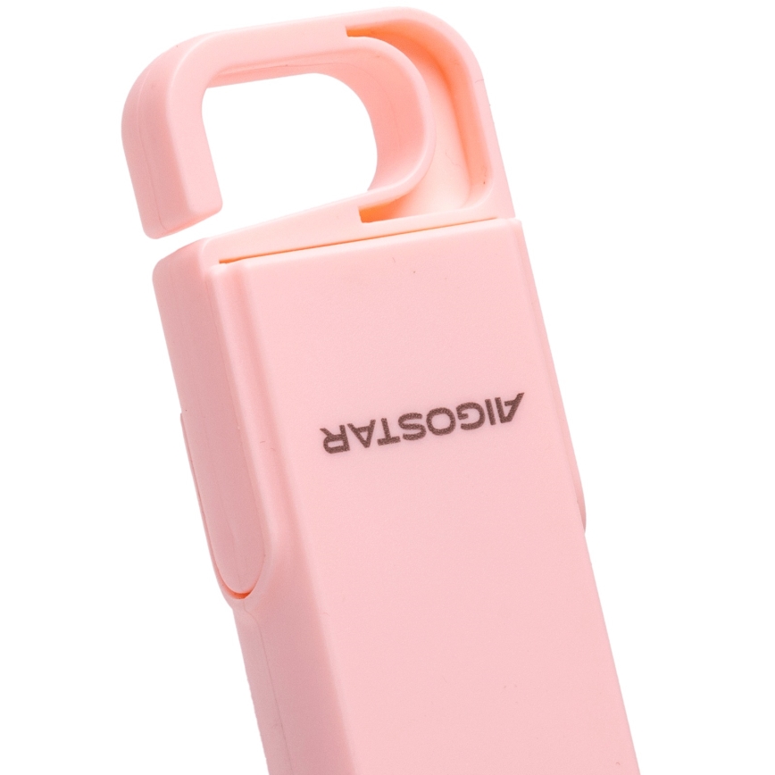Aigostar - Ventilador portátil recarregável 4,5W/3,7V 1200mAh USB rosa