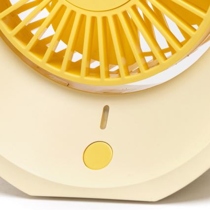 Aigostar - Ventoinha de mesa recarregável 3W/5V 1200mAh USB laranja