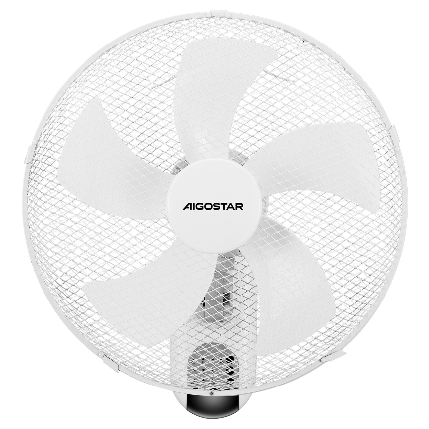 Aigostar -  Ventoinha de parede 45W/230V branco + comando