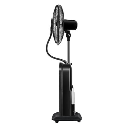 Aigostar - Ventoinha de pé com efeito de névoa 95W/230V preto/cinzento + comando