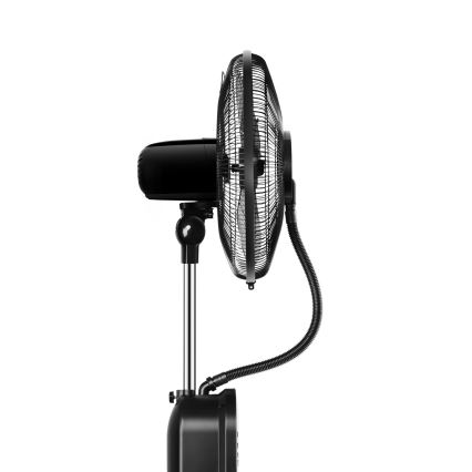 Aigostar - Ventoinha de pé com efeito de névoa 95W/230V preto/cinzento + comando