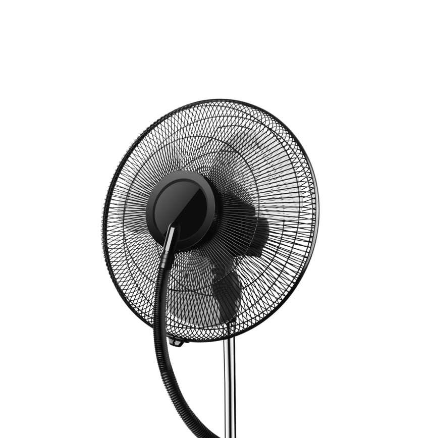 Aigostar - Ventoinha de pé com efeito de névoa 95W/230V preto/cinzento + comando