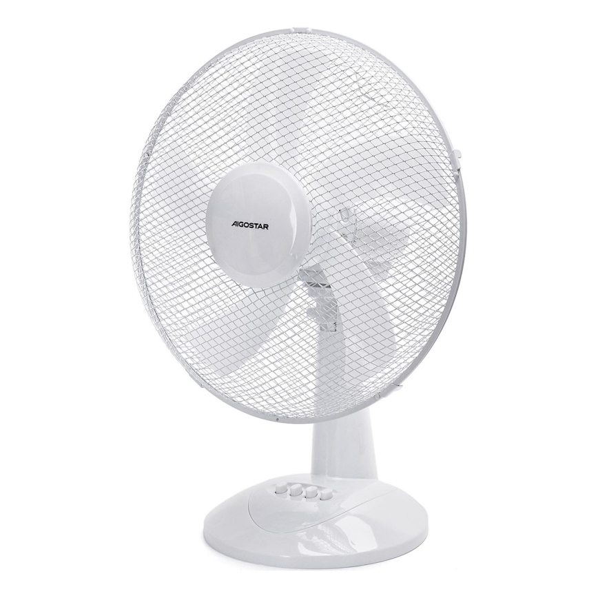 Aigostar - Ventoinha de secretária 45W/230V branca