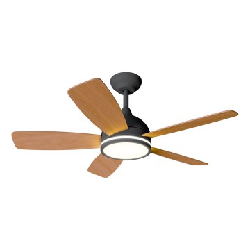 Aigostar - Ventoinha de teto LED com regulação LED/20W/230V 2700-6500K 132cm bege + comando