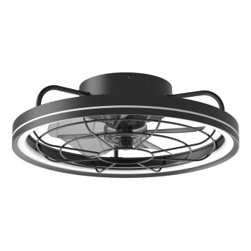 Aigostar - Ventoinha de teto LED com regulação LED/40W/230V 2700-6500K diâmetro 48 cm + comando preto