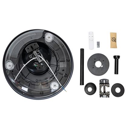 Aigostar - Ventoinha de teto LED com regulação LED/50W/230V 2700-6500K 106cm preto + comando