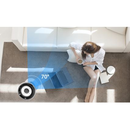 Aigostar - Ventoinha de torre 50W/230V preto/branco + comando