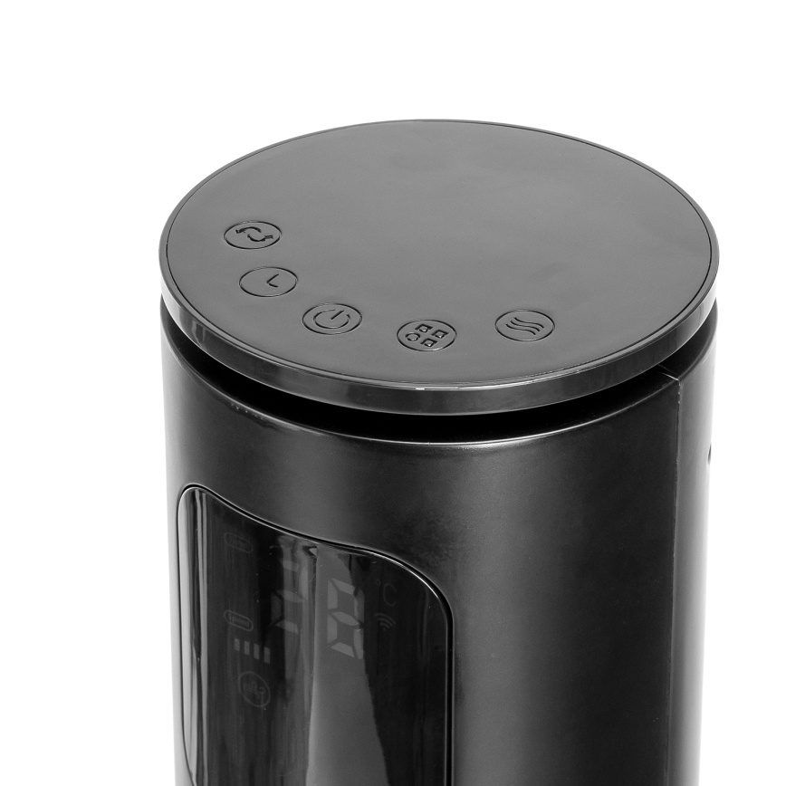 Aigostar - Ventoinha de torre 50W/230V preto Wi-Fi + comando