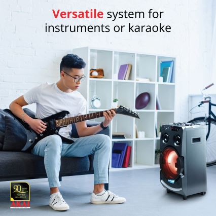 AKAI ABTS-112 - Coluna sem fios 300W/230V 7000 mAh + comando à distância