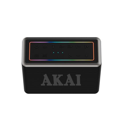 AKAI ABTSW-120 - Coluna sem fios com dois microfones, 80 W, bateria 4000 mAh, IPX6