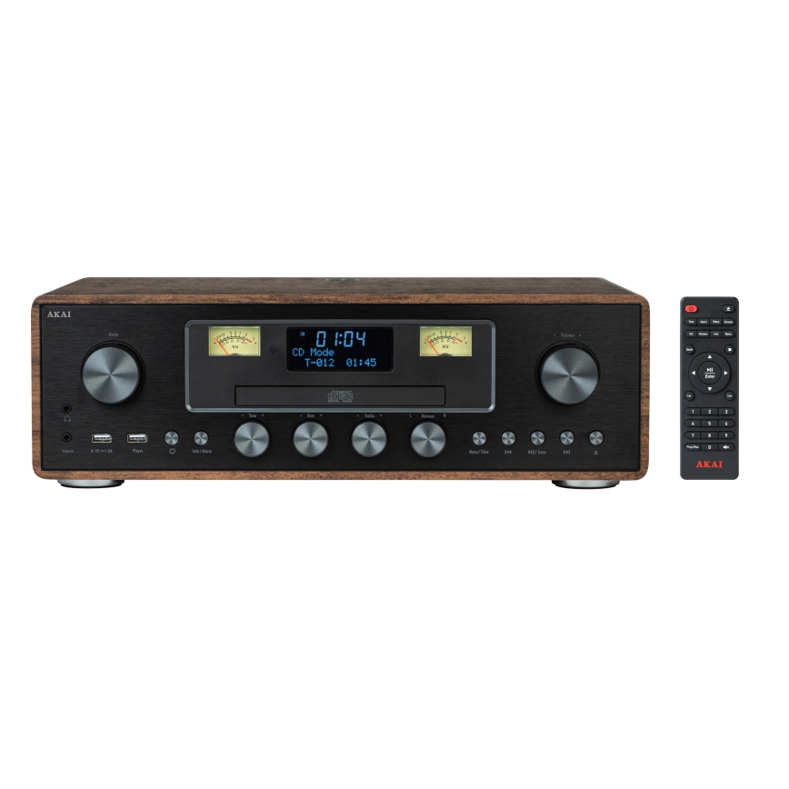 AKAI AM-100 RHAPSODY - Micro-sistema com CD/FM/DAB/AUX/USB/MP3 40W/230V + controlo remoto