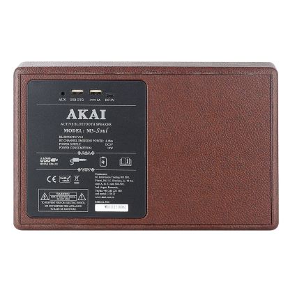 AKAI M3 SOUL COFFEE - Coluna sem fios 20W/6000 mAh