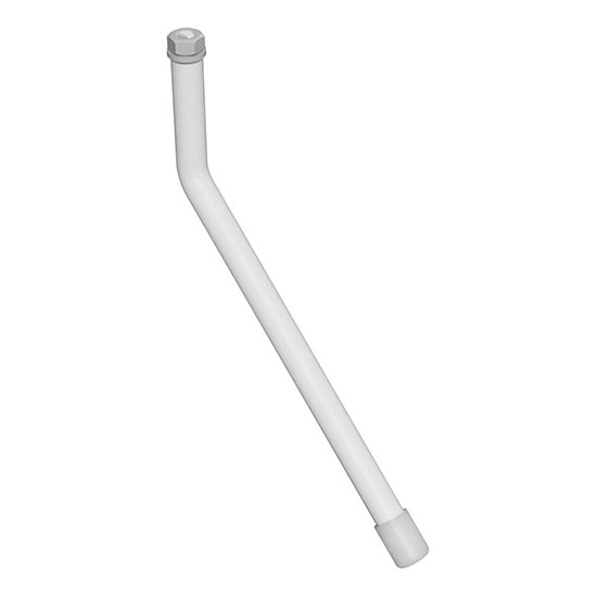 Alavanca para espelhos 1x14,8 cm, aço inoxidável/branco