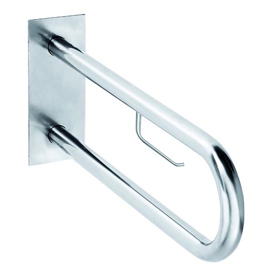 Alça de apoio 10x25 cm, aço inoxidável/prateada